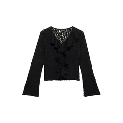 VERO MODA Majica VMFLORA črna