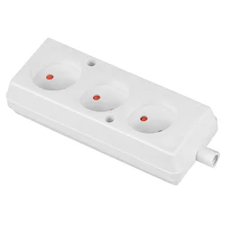 shumee VTIČNICA TROJNA 16A 250V Snemljiva B/U BELA