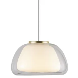 Nordlux - Luster na sajli JELLY 1xE27/40W/230V bela/prozirna, prečnik 39 cm
