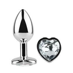 Diamond Heart Butt Plug Small Clear