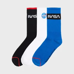 Cropp - Pakovanje od 3 para dugačkih čarapa NASA - PLAVA