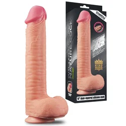 12” Dual Layer Platinum Silicone Cock LV411013