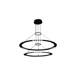 LED prigušiva luster na sajli LED/90W/230V 3000-6500K + daljinski upravljač