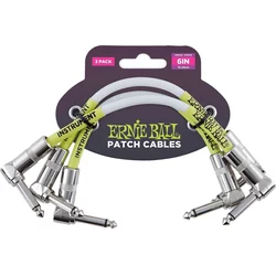 Ernie Ball 6051 6 Angle/Angle Patch Cable 3-Pack White