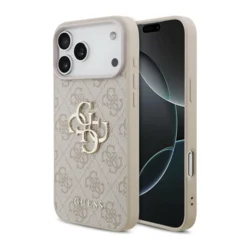 Maska Guess 4G Big Logo za iPhone 17 Pro Max/ 18 Pro Max roze zlatna