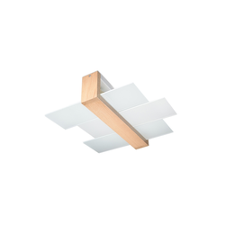 Sollux SL.0076 - Plafonsko svetlo FENIKS 2 2xE27/60W/230V prirodno drvo