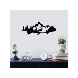 Wallity Dekorativni metalni zidni dodatak Mountain And Deer