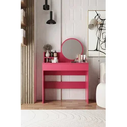 Hanah Home Sto za šminkanje Harmony Mini Round, 90 x 40 x 133 cm, Rozi