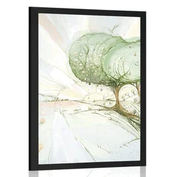 Plakat abstraktna narava - 40x60 silver