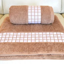 Peškir Squares 70x130cm-braon