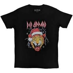 Def Leppard Majica Holiday Leppard Unisex Black XL