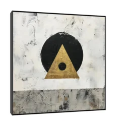 Canvas Slika na platnu Triangle, 50x50 cm, Sa ramom, Crna