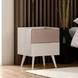 Hanah Home Noćni stočić Milano, 50x62x44 cm, Beli