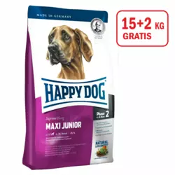 HAPPY DOG SUPREME hrana za pse MAXI JUNIOR, 15KG+2KG GRATIS