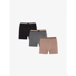Penti Boksarice PENTI Herren Boxer Ember gestreift karamel