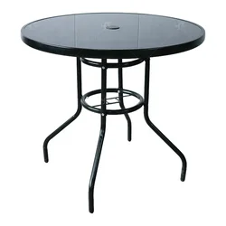 MKS Baštenski sto, Okrugli, Fi 80 cm, Crni