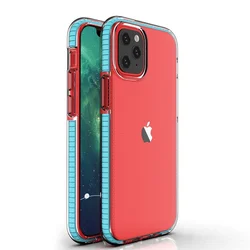 Futrola Spring clear TPU za Apple iPhone 12 Pro - Tirkizna KP8644
