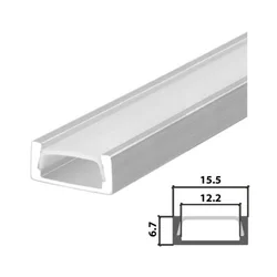 Set aluminijumski profil za LED trake 2m 15.5x6.7 ( LPR-610/2-SET )