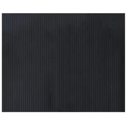 Vidaxl Pravokotna preproga črna 80x100 cm bambus