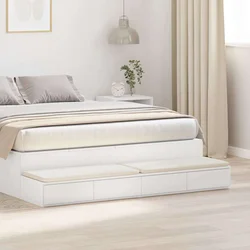 Ladice za krevet Bijelo 160 x 36,5 x 16,5 cm Konstruirano drvo