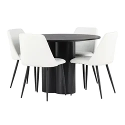 Jedilniški komplet Dallas 4359 (Bela + Črna) 75cm