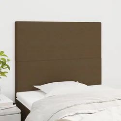 Vidaxl vidaXL Vzglavja za posteljo, 2 kosa, temno rjava, 100x5x78/88 cm blago