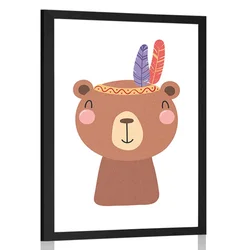 Plakat prikupen medvedek s peresi - 40x60 no frame