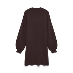 VERO MODA Pletena obleka VMNANCY  temno rjava