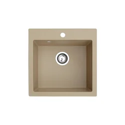 Metalac X Granit Atos 50 Usadna sudopera, Šampanj, fi 90, 500×500 mm