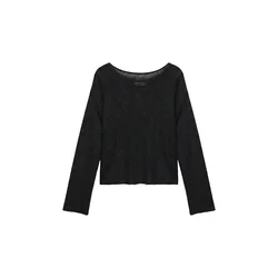Pull&Bear Pulover črna