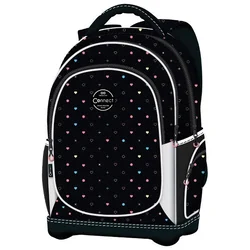 CONNECT Ranac đački anatomski lagan Cute Pattern 40231 crno-šareni