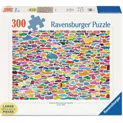 Puzzle 300 kosov – 387 kužkov in mačka