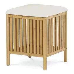 Autronic Tabure Stool with storage space, bamboo, natural, DR-B066 NAT