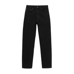 Pull&Bear Kavbojke črn denim