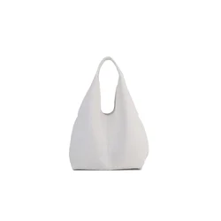 Vrečasta torbica LS COLLECTION Andrea Massi - bela, hobo