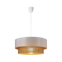 Luster na sajli BORHO 1xE27/60W/230V O 40 cm bela/juta