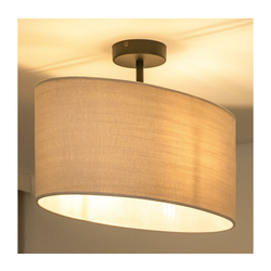 Duolla - Plafonski luster OVAL 1xE27/15W/230V siva
