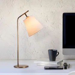 Opviq Stona lampa Salihini-MR-622-US, 16x28 cm, IP20, Zlatno-bele boje