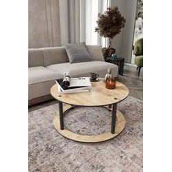 Hanah Home Klub sto Hole Round, 70x38x70 cm, Krem