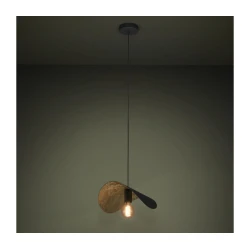 Eglo 390392 - Luster na sajli SACEDA 1xE27/40W/230V 41 cm crna/zlatna
