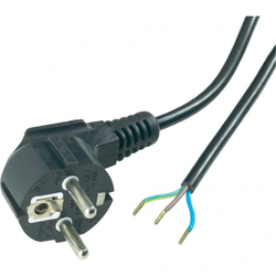 Goobay Kabel s kutnim utikačem, ČRN,H03VV-F 3 X 0,75