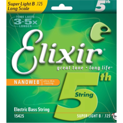 Elixir 15425 Electric Bass String NANOWEB Super Light B / .125 žica za bas gitaru