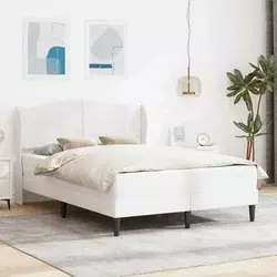 Krevetna konstrukcija Bijela 140 x 200 cm Umjetna koža