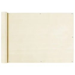 Vidaxl Balkonsko platno krem 75x500 cm HDPE
