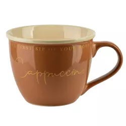 Mondex Skodelica porcelan Hendia Jumbo 11,5x15,5x9 cm rjava 1 kos, (5000179553)