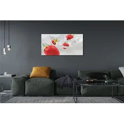 tulup.si Slika na platnu Jagode mleko 125x50 cm