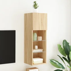TV ormarić s LED svjetlima boja hrasta sonome 30,5x30x90 cm