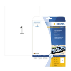 Herma Special 4909 naljepnice, 210 x 297 mm, bijele, 25/1