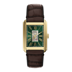 FOSSIL Analogna ura CARRAWAY  rjava / zlata / zelena