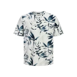 JACK & JONES Majica JJHONOLULU marine/bela
